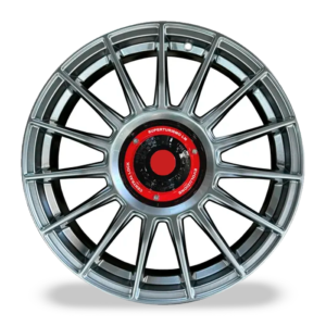RIN MODELO 0257 17X7.5 10X100/112 HYPERBLACK W RED INSERT