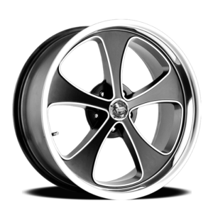 RIN MODELO HF5188 22X11 5X127 GUN METAL MACHINED FACE + MIRROR LIP