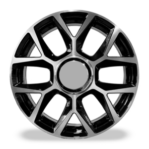 Paquete de 4 Rines Modelo 4326 17X6.5 4X100 BLACK MACHINED FACE
