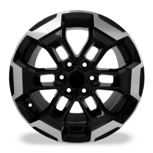 Paquete de 4 Rines Modelo F6006 17X7.0 6X114.3 SATIN BLACK MACHINED FACE 17x7