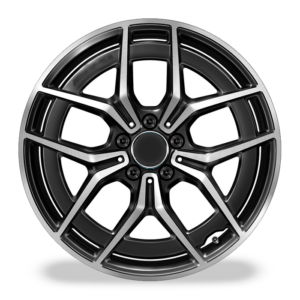 RIN MODELO 3S1034 19X8 5X112 BLACK MACHINED FACE LIP