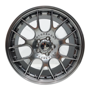 Paquete de 4 Rines Modelo 0278 18X8.5 5X100 HYPERSILVER W CHROMED RIVETS