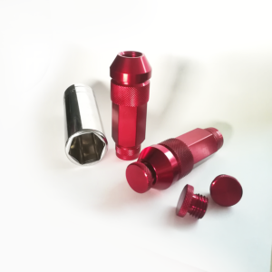 KIT DE TUERCAS DE ALUMINIO 12X1.5 ROJAS