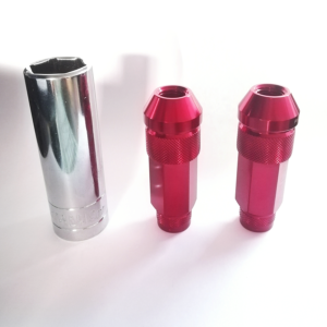 KIT DE TUERCAS DE ALUMINIO 14X1.5 ROJAS