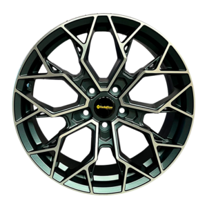 Paquete de 4 Rines Modelo  HF266 18x8 5-113 Matte gun metal machined face