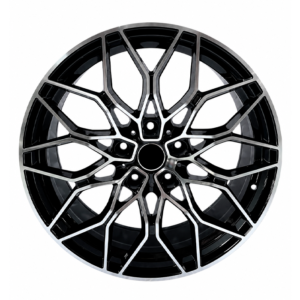 Paquete de 4 Rines Modelo B2011 18X8 5X120 BLACK MACHIN FACE 18x8