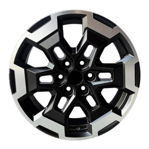 Paquete de 4 Rines Modelo F6006 17X7.0 6X114.3 SATIN BLACK MACHINED FACE 17x7