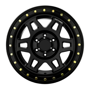 Paquete de 4 Rines Modelo H623 17X8.5 5X127 SATIN BLACK W GOLDEN RIVETS MILLING WORDS 17x8-5
