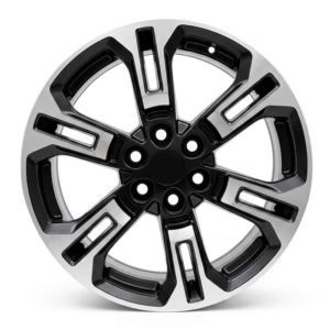Paquete de 4 Rines Modelo L2278 17X8 6X114.3 SATIN BLACK MACHINED FACE 17x8
