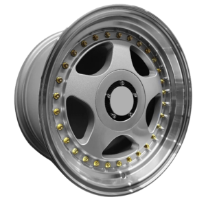 Paquete de 4 Rines Modelo XJ126 15X8.5 8X100/114.3 SILVER MACHINE FACE MACHINE LIP