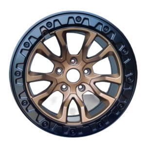 Paquete de 4 Rines Modelo 5601 17X9.0 5X127 MATTE BRONZE CENTER W MATTE BEADLOCK 17x9