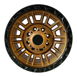 Paquete de 4 Rines Modelo HF2133 17X9 8X165.1 SAND MATTE BRONZE WITH BLACK BEADLOCK RING 17x9