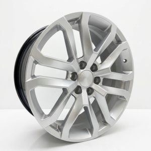 Paquete de 4 Rines Modelo HF663 22X9 6X139.7 HYPER SILVER 22x9