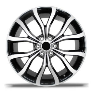 Paquete de 4 Rines Modelo HF684	24X10 6X135 BLACK MACHINED FACE 24x10