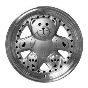 Paquete de 4 Rines Modelo 4256 15X7 8X100/114.3 SILVER MACHINED LIP W BLACK RIVETS AND BLACK PAWS, AS PICTURE 15x7