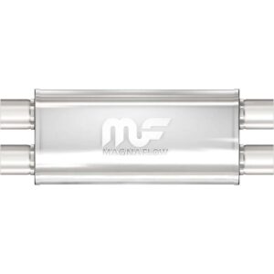 Silenciador MagnaFlow Oval Straight-Flow de 5 pulg. x 8 pulg. x 18 pulg. Sistema de escape de alto rendimiento Muffler