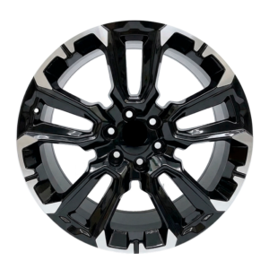 Paquete de 4 Rines Modelo 7036 22X9	6×139.7 BLACK MACHINED FACE 22x9