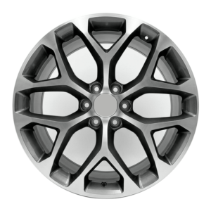 Paquete de 4 Rines Modelo 176GM 22X9 6X139.7 GUNMETAL MACHINED FACE 22x9