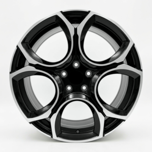 Paquete de 4 Rines Modelo 9386 19X8	5X112 BLACK MACHINED FACE 19x8