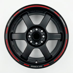 Paquete de 4 Rines Modelo H636 15X7	8X100/114.3 SATIN BLACK W MILLING WORDS AND RED LINE 15x7
