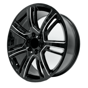 Paquete de 4 Rines Modelo RP036 22X9 6X139.7 GLOSS BLACK MILLED 22x9